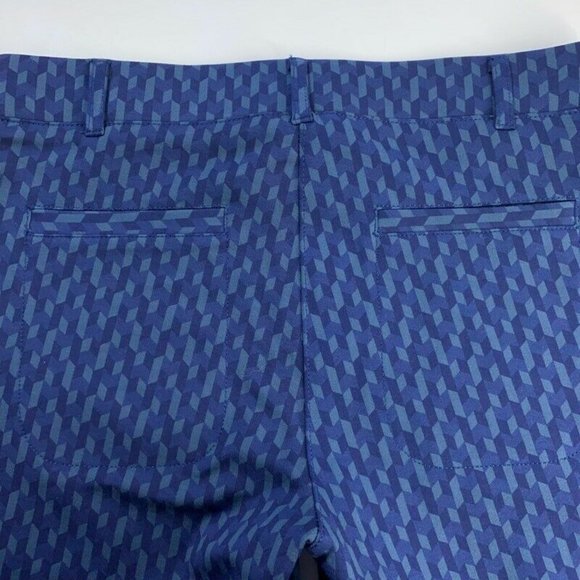 Betabrand Womens Bootcut Pants Blue Chevron S New - Picture 7 of 12
